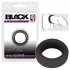 Black Velvets - erekční kroužek silnostěnný 2,6 cm - černý