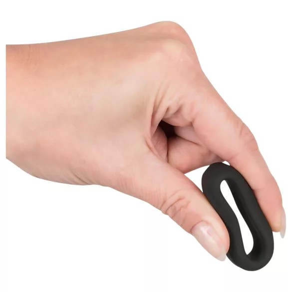 Black Velvets - erekční kroužek silnostěnný 2,6 cm - černý