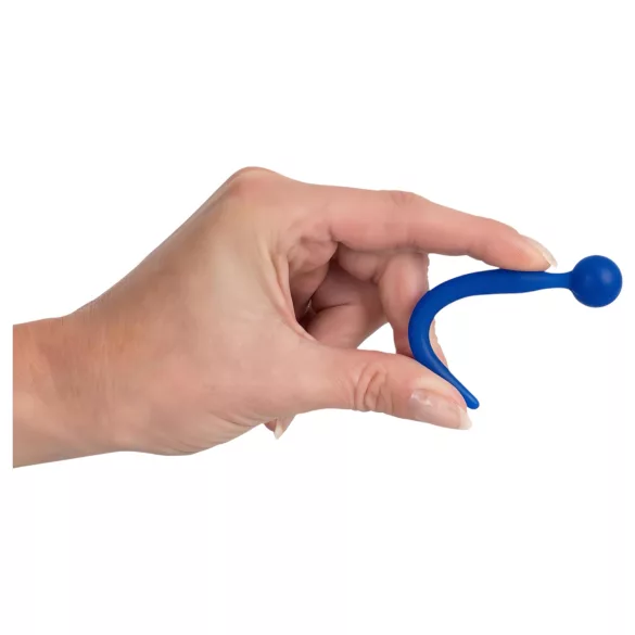 Dilator Sperm Stopper - dilatátor s kuličkou - silikonový - modrý