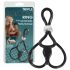 You2Toys - Tripla, nastavitelný kroužek na penis a varlata (černá)