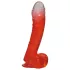 Jolly - dildo - realistický tvar - červený - 17 cm