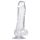 Křišťálově čisté dildo s přísavkou