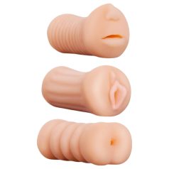   XXX To GO Juicy Sada (3 ks) - umělá vagina, ústa, zadeček masturbátor