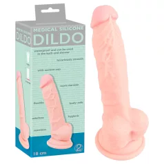   You2Toys - Medical - lékařský silikonový dildo - přírodní (18 cm)
