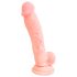 Lékařský silikonový dildo (18cm) - přírodní