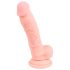 Lékařský silikonový dildo (18cm) - přírodní