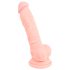 Lékařský silikonový dildo (18cm) - přírodní
