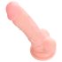 Lékařský silikonový dildo (18cm) - přírodní