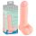 Lékařský - rovný lékařský silikonový dildo (20 cm) - přírodní