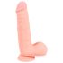 Lékařský - rovný lékařský silikonový dildo (20 cm) - přírodní