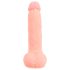 Lékařský - rovný lékařský silikonový dildo (20 cm) - přírodní
