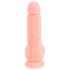Lékařský - rovný lékařský silikonový dildo (20 cm) - přírodní