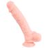 Lékařský silikonový dildo (24 cm) - přírodní