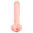 Lékařský silikonový dildo (24 cm) - přírodní