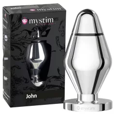   mystim Little John - elektro anální kolík - velký - stříbrný