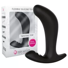 mystim Twisting Tom - elektro anální dildo (černé)