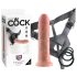 King Cock Strap-on 8 - připínací dildo - přírodní