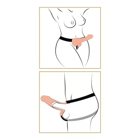 Fetish Strap-on 9 - připínací dildo - realistické - tělová barva
