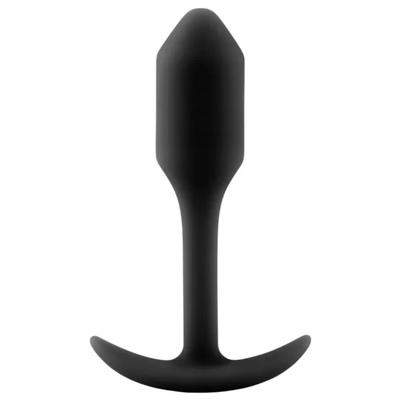 b-vibe Snug Plug 1 - anální kolík s vnitřní zátěží (55g) - černá