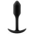 b-vibe Snug Plug 1 - anální kolík s vnitřní váhou (55g) - černý