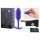 b-vibe Snug Plug 2 - fialový anální plug s dvojitými kuličkami (114g)