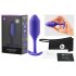 b-vibe Snug Plug 2 - fialový anální plug s dvojitými kuličkami (114g)