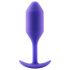 b-vibe Snug Plug 2 - fialový anální plug s dvojitými kuličkami (114g)