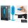 b-vibe Snug Plug 3 - dvojitý anální plug (180g) - modrý