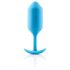 b-vibe Snug Plug 3 - dvojitý anální plug (180g) - modrý