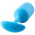 b-vibe Snug Plug 3 - dvojitý anální plug (180g) - modrý