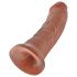 King Cock 8 dildo (20 cm) - tmavý přírodní