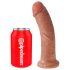 King Cock 8 dildo (20 cm) - tmavý přírodní