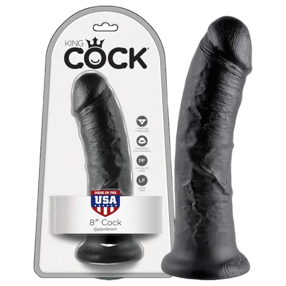 King Cock - realistický dildo 20 cm - černé