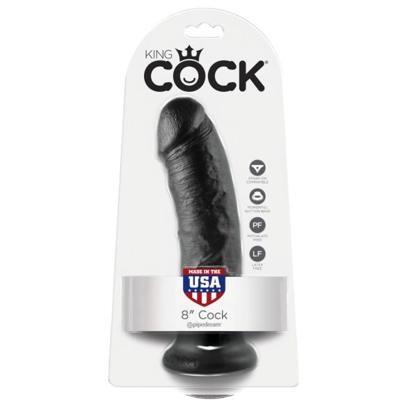 King Cock - realistický dildo 20 cm - černé