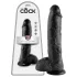 King Cock - realistický dildo s varlaty - 25 cm - černý