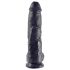 King Cock 10 varlatový dildo (25 cm) - černý