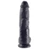 King Cock - realistický dildo s varlaty - 25 cm - černý