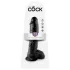King Cock - realistický dildo s varlaty - 25 cm - černý