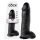 King Cock 12 varlatový velký dildo (30 cm) - černý