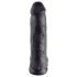 King Cock 12 varlata velký dildo (30 cm) - černá