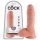 King Cock 8 varlatový dildo (20 cm) - přírodní