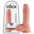 King Cock - realistické dildo s varlaty - 20 cm - tělová barva