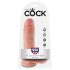 King Cock 8 varlatový dildo (20 cm) - přírodní