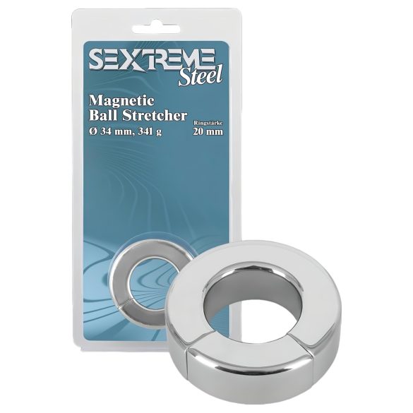 Sextreme - těžký magnetický kroužek na varlata s natahovačem (341g)