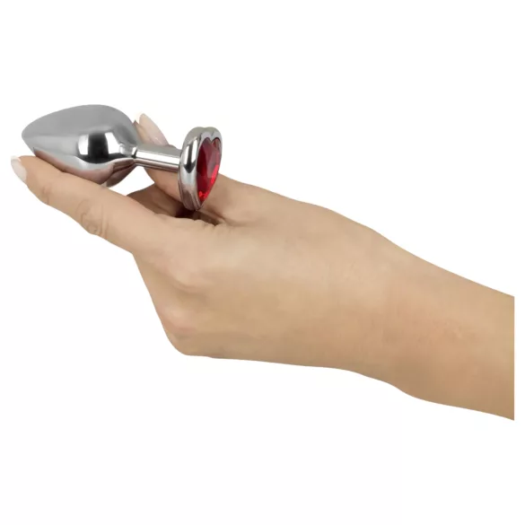 You2Toys - Diamond - 85g hliníkový anální kolík (stříbrno‑červený)