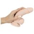Nature Skin - přilnavý realistický dildo - přírodní (malý)