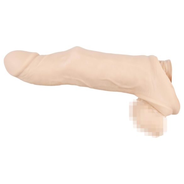 Přírodní návlek na penis s kroužky na prodloužení