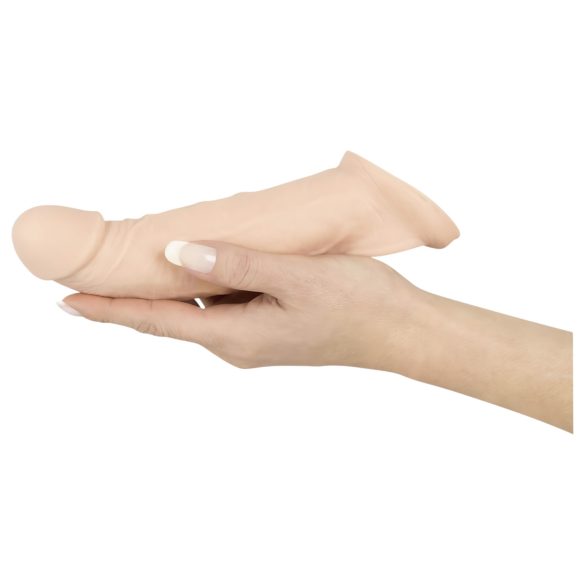 Nature Skin - návlek na penis s kroužkem - prodlužující - tělová barva