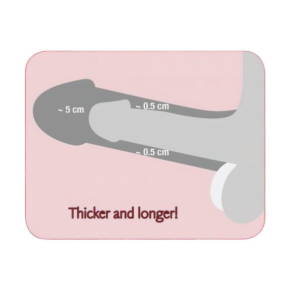 Nature Skin - návlek na penis s kroužkem - prodlužující - tělová barva