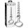 Icicles No. 67 - skleněné dildo s koulemi (průhledné)